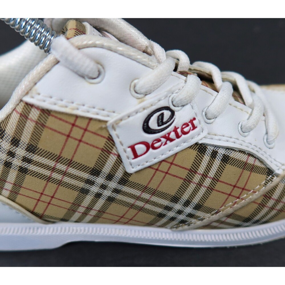 Dexter Ana White with Beige Plaid Slide-Rite Bowling Shoes Womens Size 8.5M - Picture 7 of 16